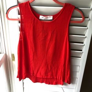 Red cut out crop top